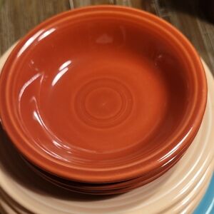Two Fiestaware Salsa Bowls In Paprika